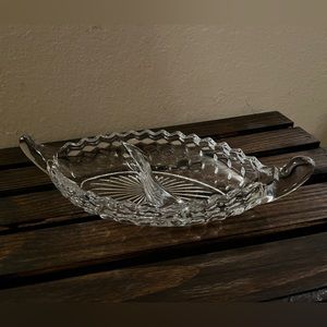 Vintage American Fostoria Divided Serving Bowl